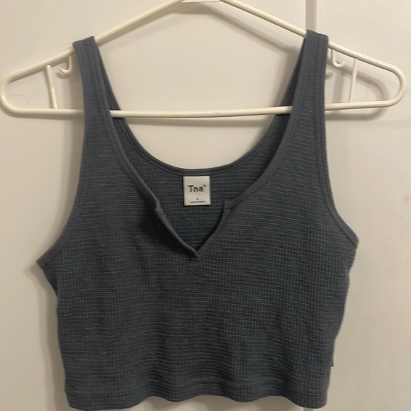 TNA waffled grey tank top - Picture 1 of 3